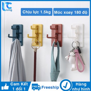 Móc treo tường đa năng Living C _M26, móc treo chìa khóa dán tường xoay 180 độ siêu dính chịu lực 1.5kg  hình CÂY THÔNG