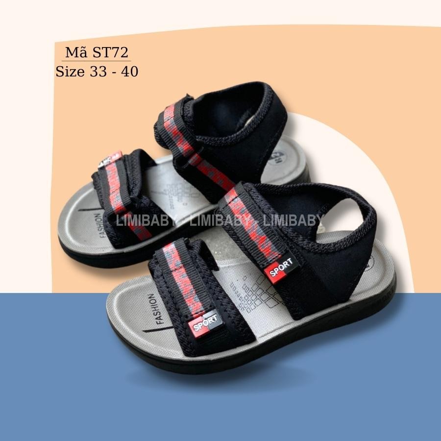 Dép sandal bé trai - Quai hậu học sinh siêu nhẹ kháng khuẩn cho bé đi học đi biển khỏe khoắn và năng động ST72