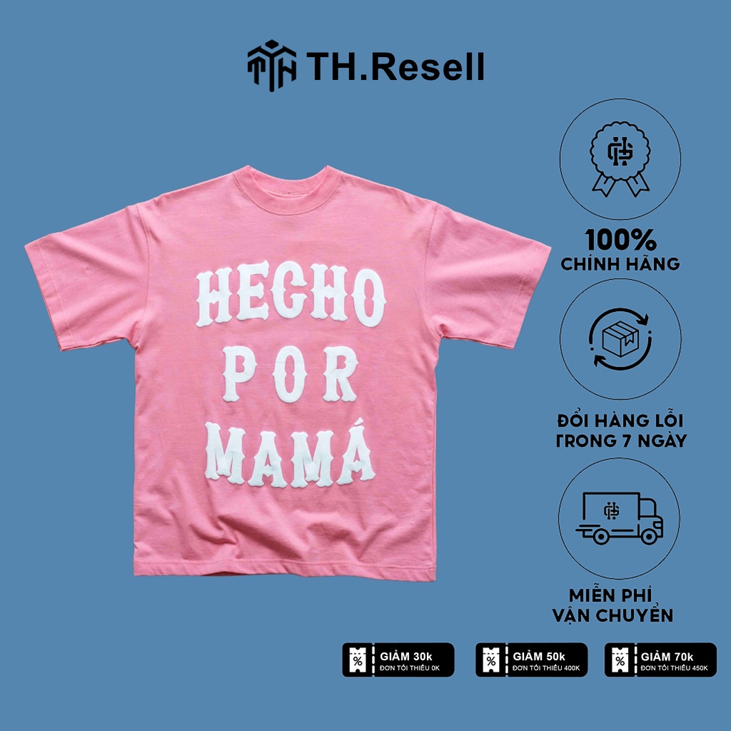 [Hàng chính hãng] Stressmama Áo thun Hecho T-Shirt màu hồng chất liệu 100% Cotton 2 chiều 250GSM Loc