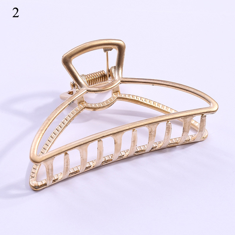 Kẹp Tóc Kim Loại Mạ Vàng / Bạc Thiết Kế Hình Học Phong Cách Vintage