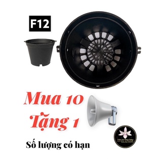 Chậu nhựa đen bít f12, f14