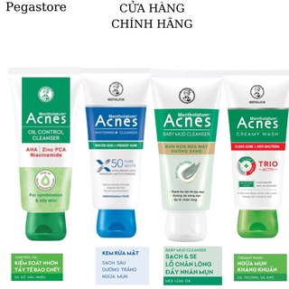 Sữa rửa mặt ACNES Pure White Cleanser / Oil Control Cleanser/ Baby Mud Cleanser/ Creamy Wash Clear Acne & Anti-Bacteria