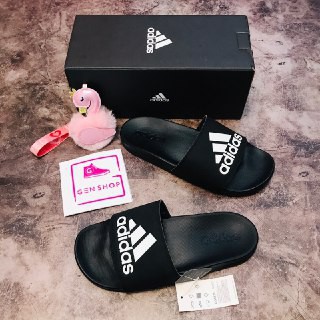 DÉP ADILETTE COULDFOAM PLUS - CG3425 - ĐEN LOGO TRẮNG