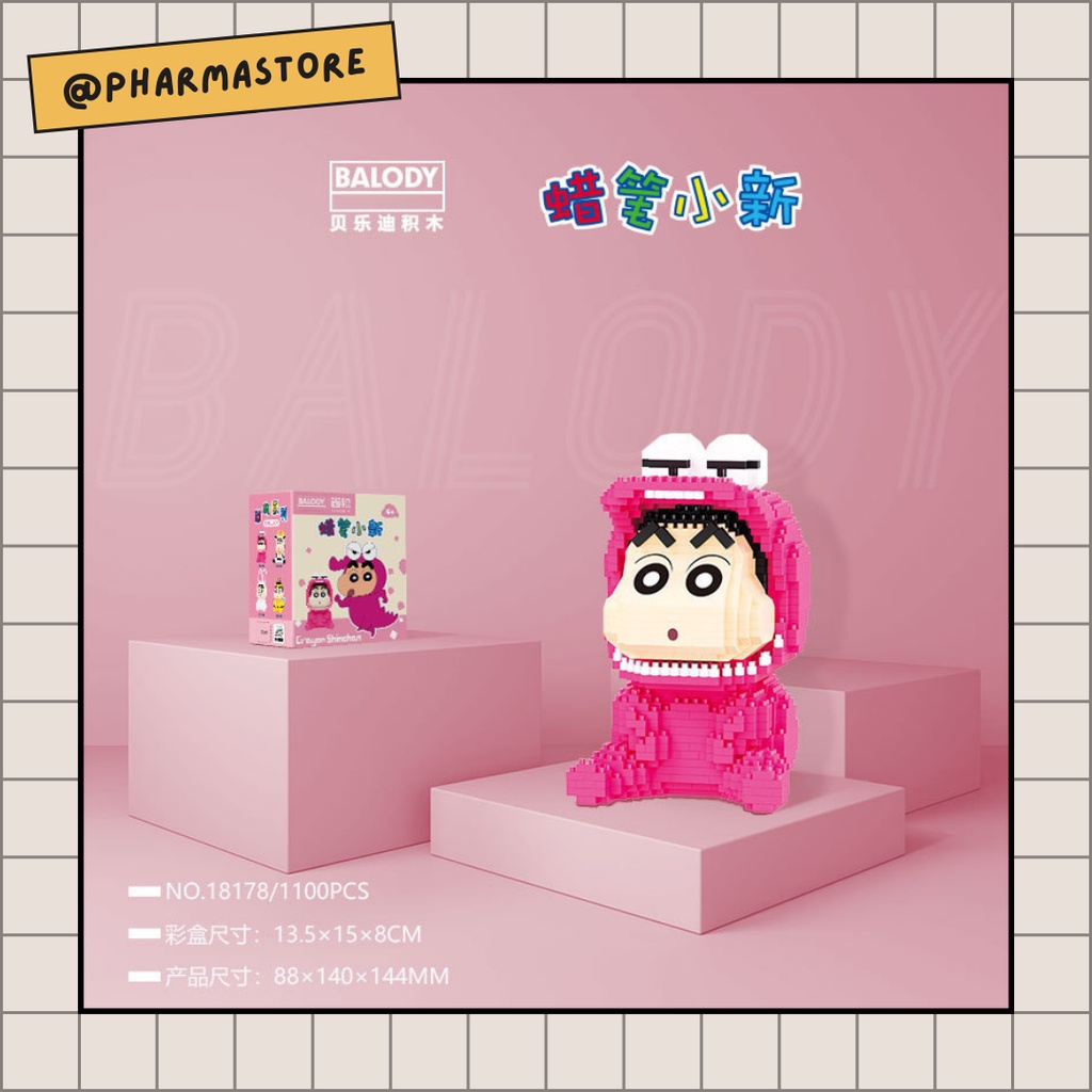 LEGO SHIN-CHAN CẬU BÉ BÚT CHÌ - ĐỒ CHƠI XẾP HÌNH LẮP RÁP MÔ HÌNH NANOBLOCK