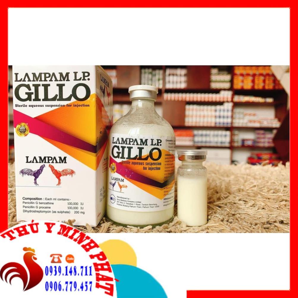 Gillo Lampam 10ml 20ml -Tr.ị Bệnh Cho Gà Đá Nhập Khẩu Thái Lan