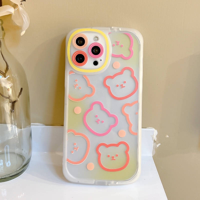 Ốp Điện Thoại Có Giá Đỡ Hình Đầu Gấu Hoạt Hình Cho iphone7 / 7plus / 8 / 8plus / xs / 11 / 12 / 13 / 14 / pro / max / plus / promax