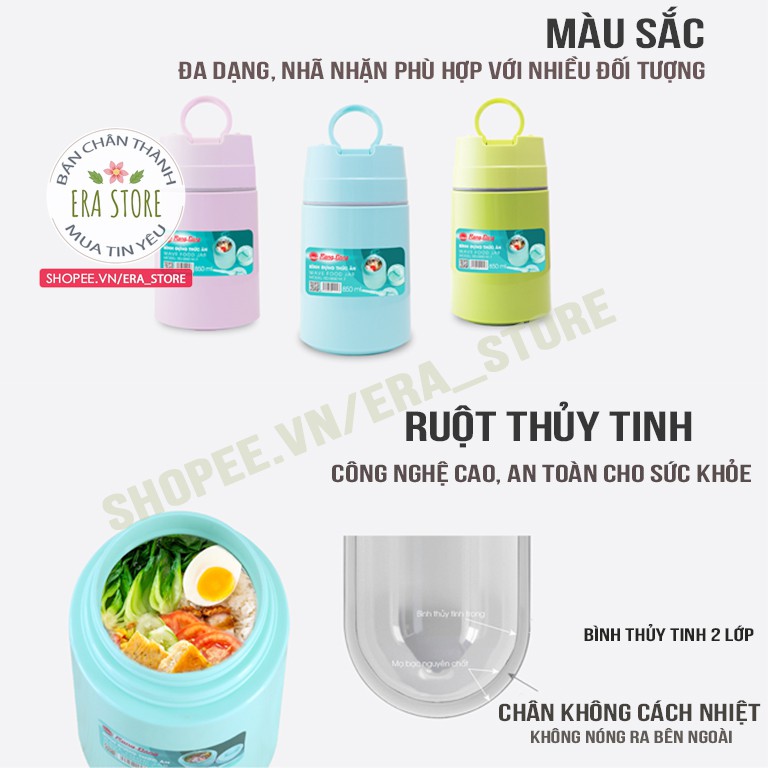 [HÀNG CHÍNH HÃNG] Bình đựng thức ăn RẠNG ĐÔNG 880ml giữ nhiệt tốt giữ trọn hương vị món ăn, an toàn cho sức khỏe