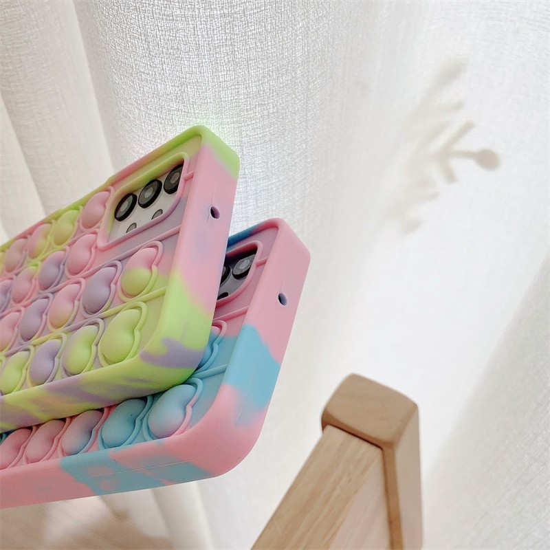 Ốp Điện Thoại Silicon Hình Trái Tim Nhiều Màu Sắc Cho Samsung S9 S10 S20 S21 Plus S21 Note 20 Ultra Note 9 10 Pro