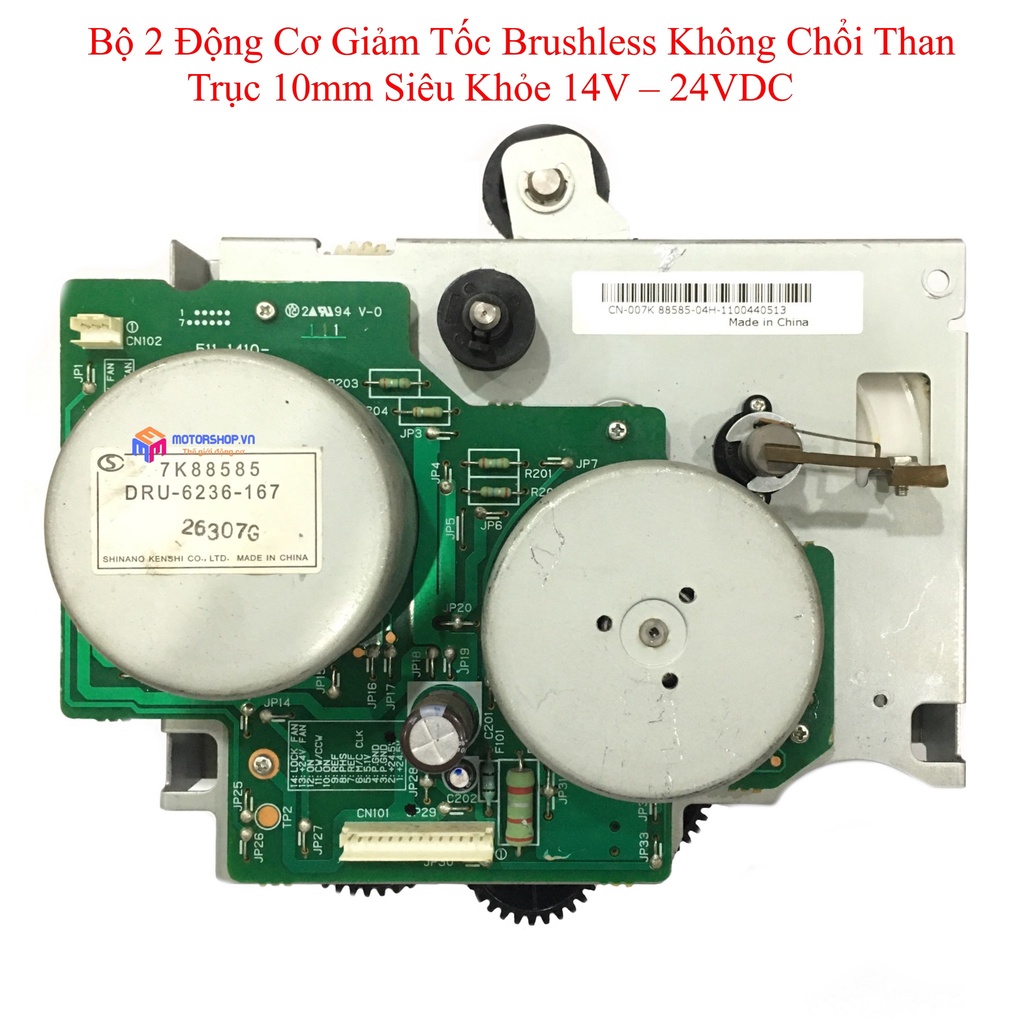 MTS BỘ 2 ĐỘNG CƠ GIẢM TỐC BRUSHLESS KHÔNG CHỔI THAN TRỤC 10MM SIÊU KHỎE 14V – 24VDC