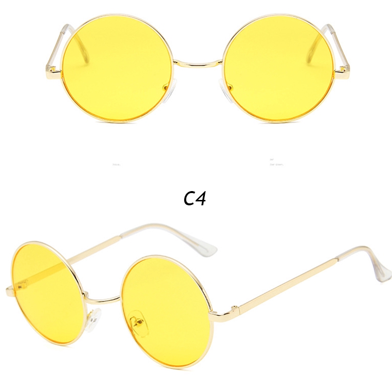 Kính mát gọng tròn chống tia UV phong cách Hàn Quốc