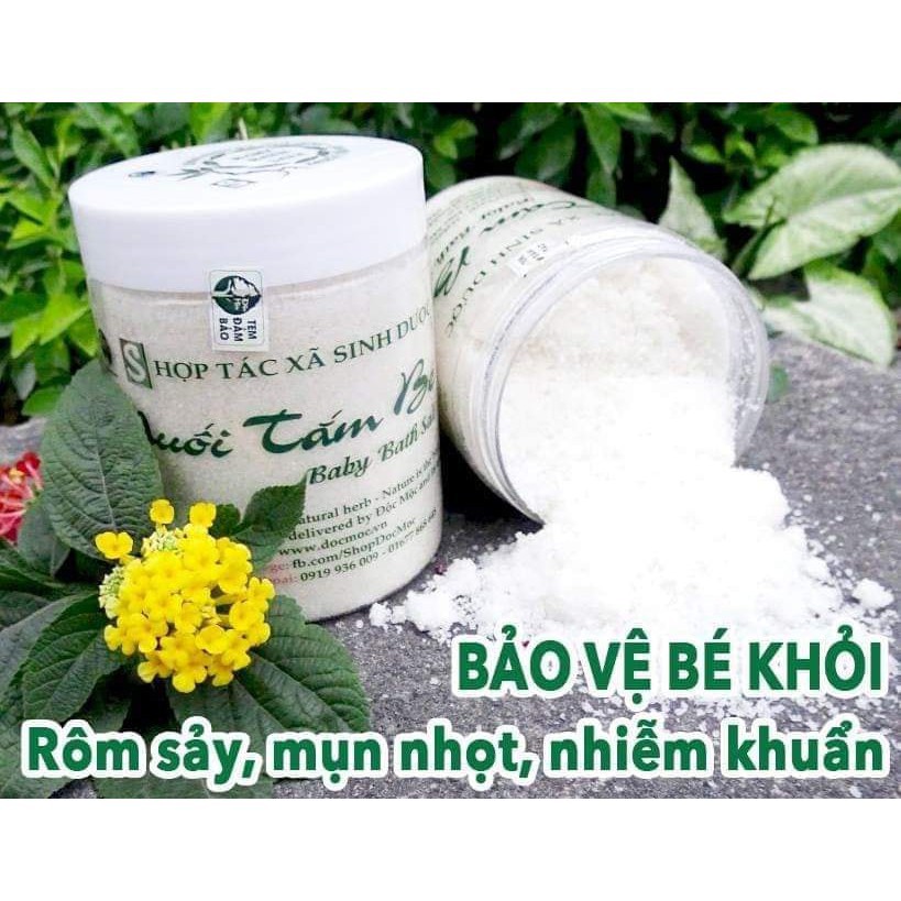 Muối tắm bé Sinh dược Độc Mộc + Muối tắm bé thảo dược + mẹ và bé sơ sinh + Sạch rôm sảy, mề đay