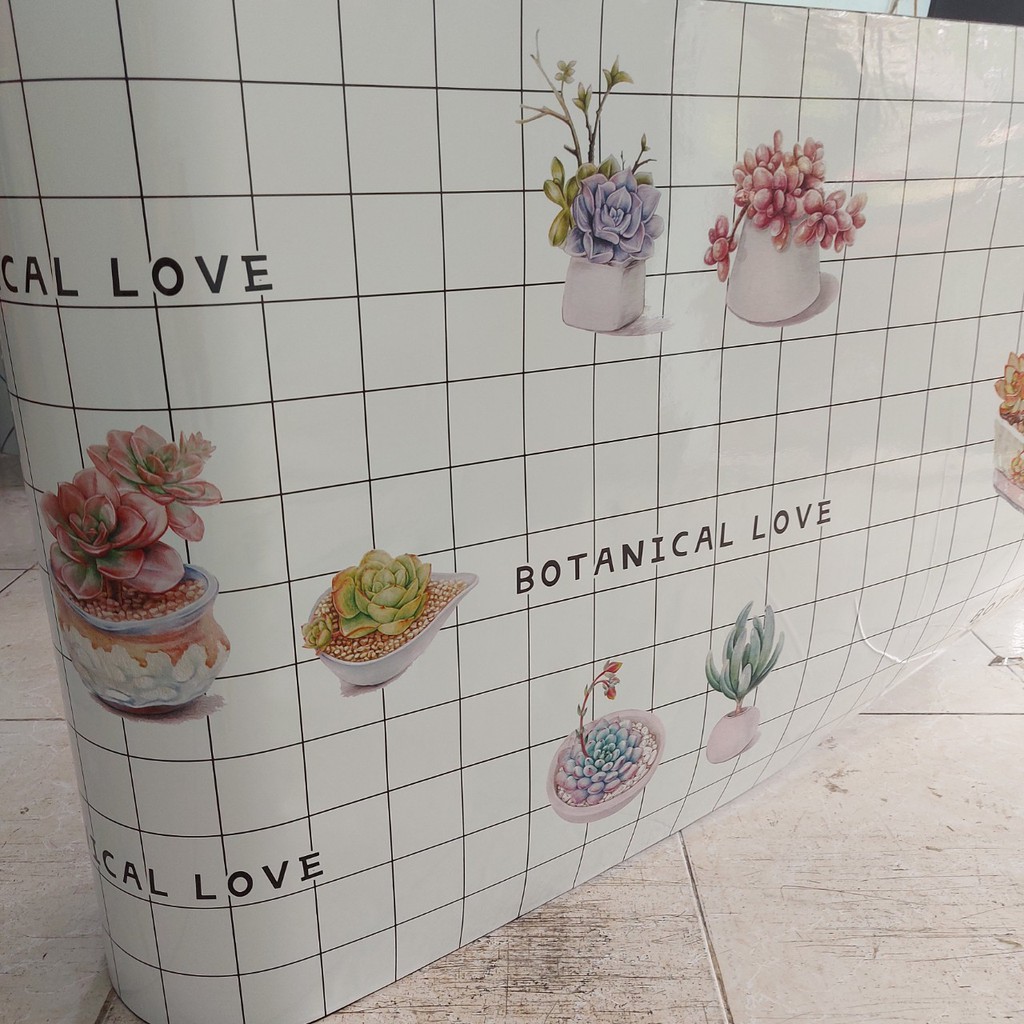 Decal dán bếp tráng nhôm SEN ĐÁ khổ rộng 60cm