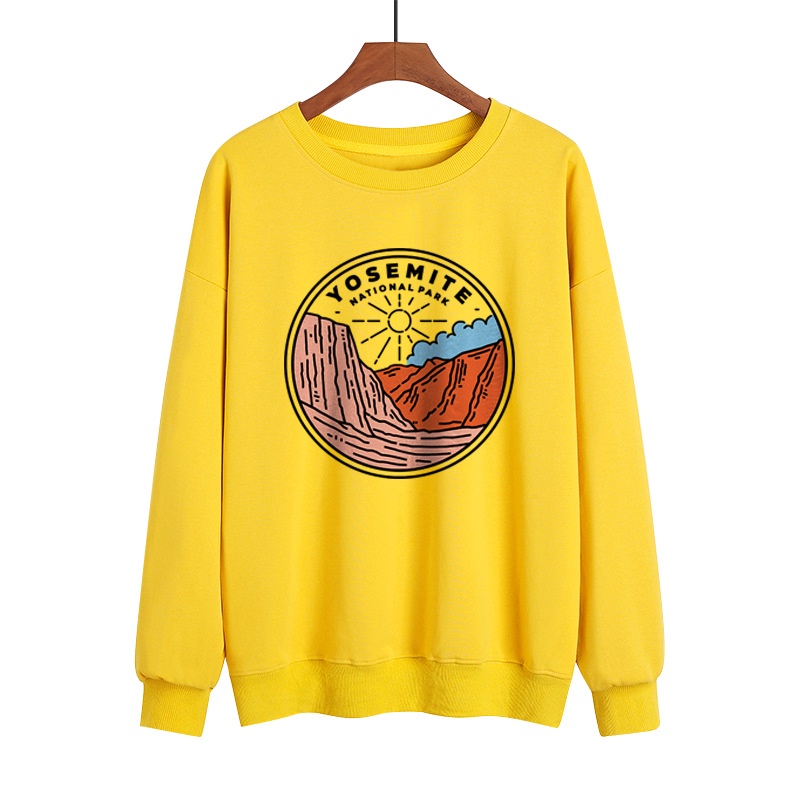 Áo Nỉ Sweater Form Rộng Unisex In Hình Công Viên YOSEMiTE Style Hàn Quốc HOT TREND BB HOODIE