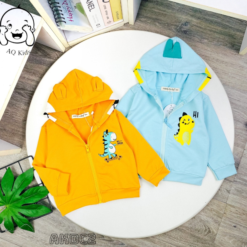 [BÉ 18-28kg] Áo Khoác Chống Nắng Minly Baby Vải Da Cá Dày Dặn, Phối Tai Thỏ Dễ Thương Size 130-170 Cho Bé Unibaby AKDC