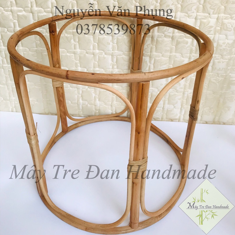 Chân bàn mây tre đan , kích thước D30xH35 D40xH45 D50xH45