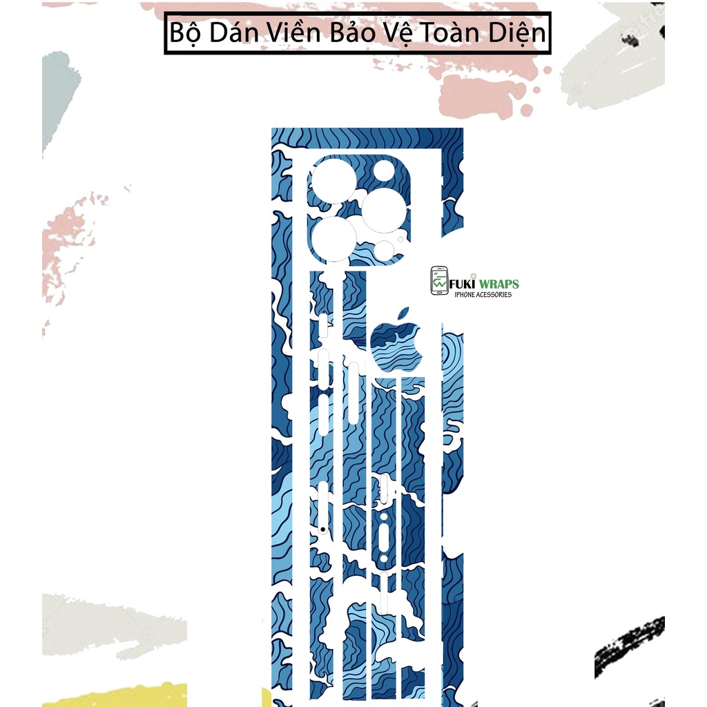 Combo 2 Tấm Dán Viền , Camera Họa Tiết Dành cho iP12prm , ip12 , 12Pro , 12mini - FukiShop