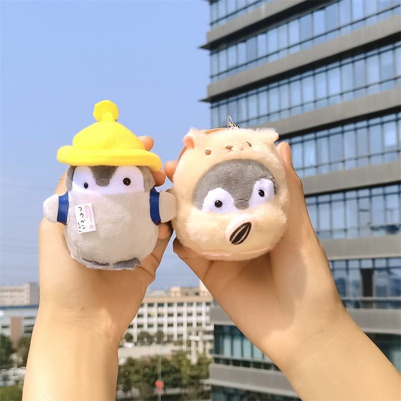 Móc khóa gấu bông cánh cụt cute cosplay dễ thương - Cánh cụt đi học | Cánh cụt cá mực | Cánh cụt sóc chuột Banhbao Store