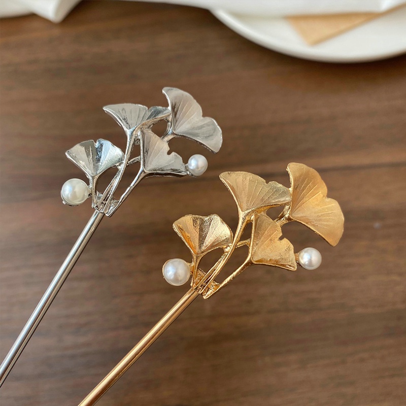 Kẹp Tóc Kim Loại Hình Chiếc Lá Thời Trang Cho Nữ