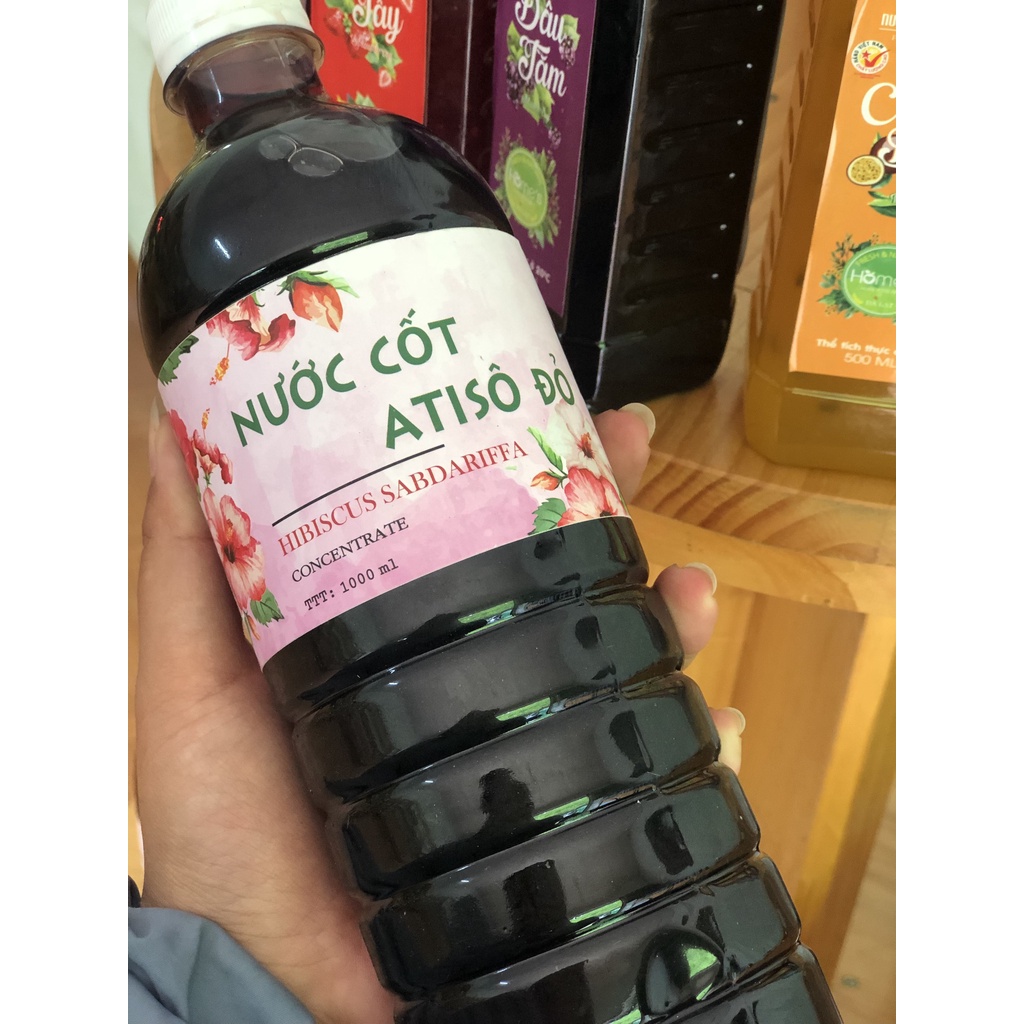 NƯỚC CỐT ATISO ĐỎ - CHAI PET 1 LÍT - ĐẶC SẢN ĐÀ LẠT