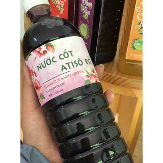 Nước cốt atiso đỏ - chai pet 1 lít - đặc sản đà lạt