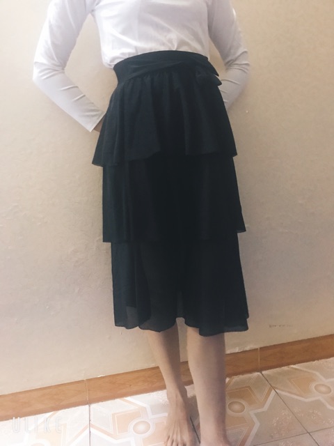 Chân váy 3 tầng vải nhúng | BigBuy360 - bigbuy360.vn