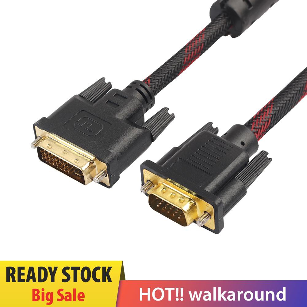 Dây cáp kết nối Dvi-I 24 + 5 chuyển đổi đầu cắm sang Vga 4.6ft