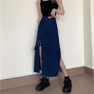 Chân Váy Jeans Xẻ Tà Xinh Xắn Thời Trang Cho Nữ