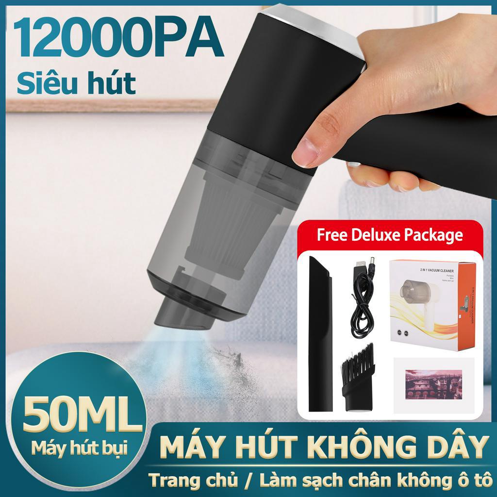 Máy hút bụi cầm tay không dây siêu tiện lợi, Máy hút bụi mini xe ô tô, giường nệm lông chó mèo đa chức năng 9000PA