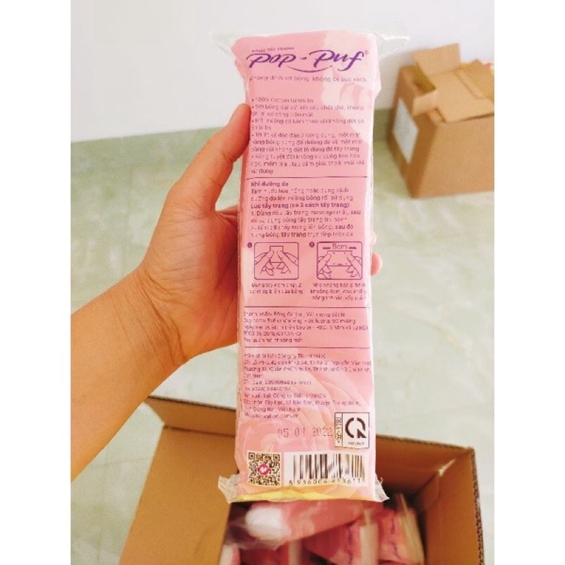 Bông tẩy trang pop - puf 90 miếng