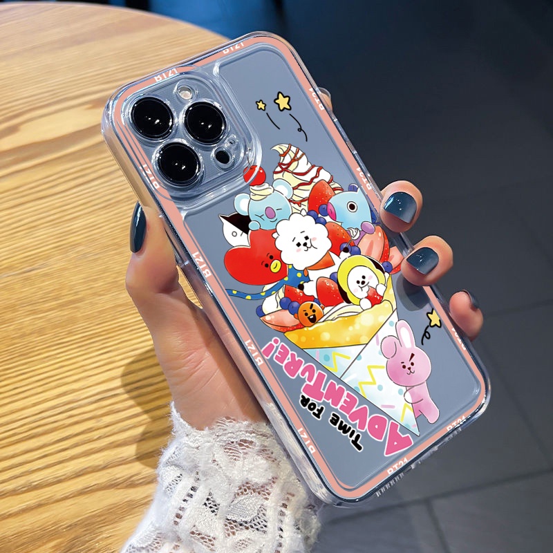 Ốp Điện Thoại TPU Đệm Khí Chống Rơi Hình BT21 Cho Realme C35 C11 2021 C12 C15 C21Y C25Y C30 C30S C33 C21 C25S Realme5 5i 6i 8 Pro