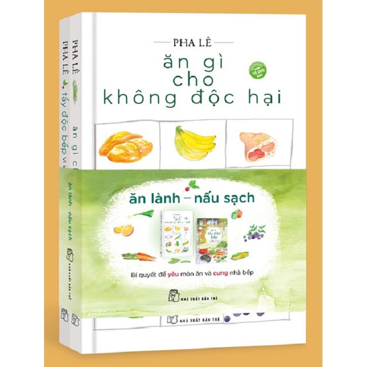 Sách - Ăn Lành Nấu Sạch: Bí Quyết Để Yêu Món Ăn Và Cưng Vào Bếp (Bộ 2 Cuốn)