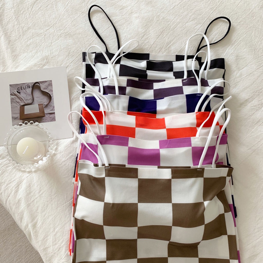 Áo Ống Họa Tiết Kẻ Sọc Không Gọng Thép Thời Trang Mùa Hè Dành Cho Nữ Sinh