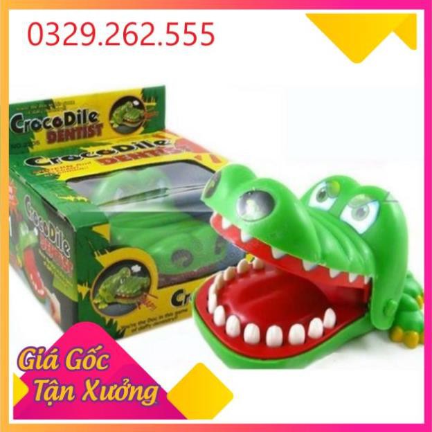 (Sale Khủng)  Đồ chơi cá sấu khám răng giảm stress cực vui nhộn cá sấu sập hộp to