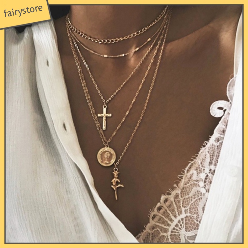 Dây chuyền nhiều tầng phong cách vintage xinh xắn