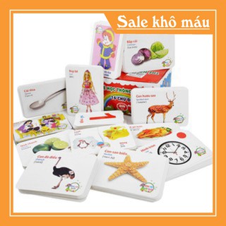 (siêu xả hàng) Bộ Thẻ Học Thông Minh 16 Chủ Đề- 416 Thẻ Song Ngữ Cho Bé