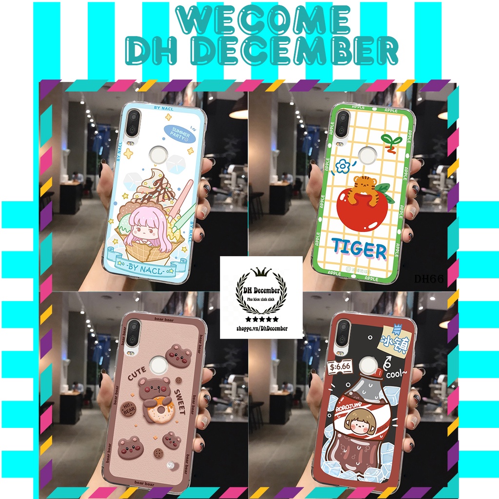 Ốp lưng dẻo Vsmart ACTIVE 1 in hình 3D GẤU cute be@r, soda, happy day cực hot ,thời thượng