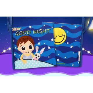 Sách vải chủ đề chúc bé ngủ ngon Good night của Jollybaby
