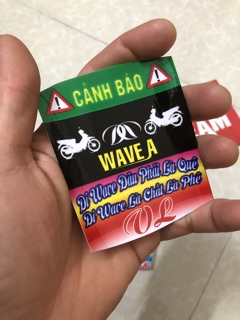 tem cảnh báo xe wave