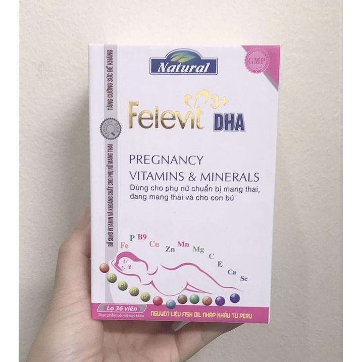 Viên uống bổ sung DHA và vitamin tổng hợp cho bà bầu Felevit 3+DHA