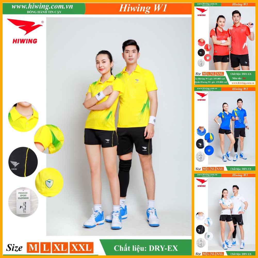 Bộ Quần Áo Cầu Lông ⚡CAO CẤP⚡ Chính Hãng HIWING W1