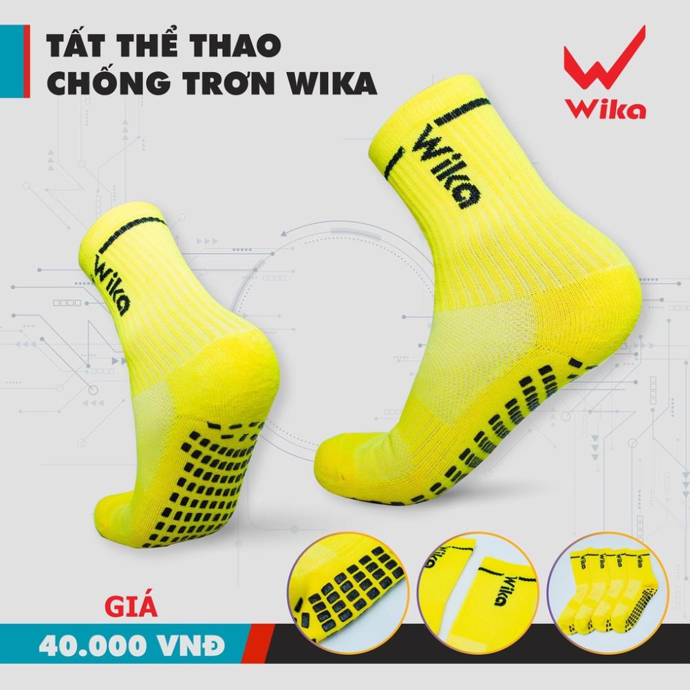 Vớ đá banh, tất đá bóng chống trơn chống trượt bóng đá hãng chính hãng Wika bền đẹp, không gây hôi chân.