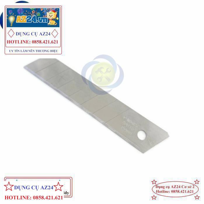 Lưỡi dao rọc giấy C-Mart A0041C 7 rãnh 10 lưỡi/hộp 100 X 18 X 0.5mm  Đài Loan