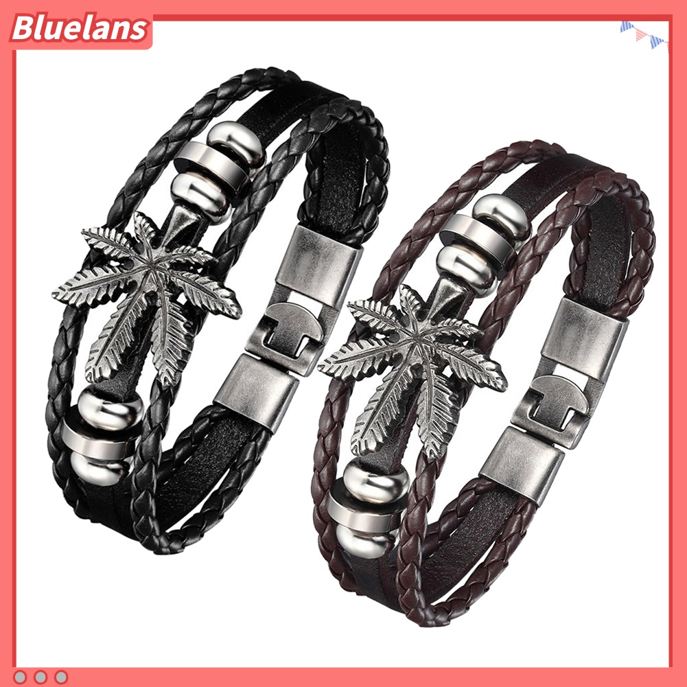 Vòng tay da kiểu dáng cổ điển cho nam và nữ