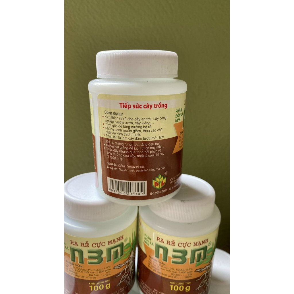 Phân bón N3M 100gr- kích thích ra rễ cực mạnh, phục hồi rễ suy yếu, giúp cây đâm chồi mới, tăng đậu quả