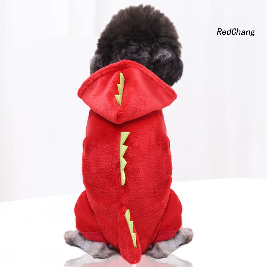 Áo Hoodie Có Nón Tay Dài Hình Khủng Long Dễ Thương Đáng Yêu Cho Thú Cưng