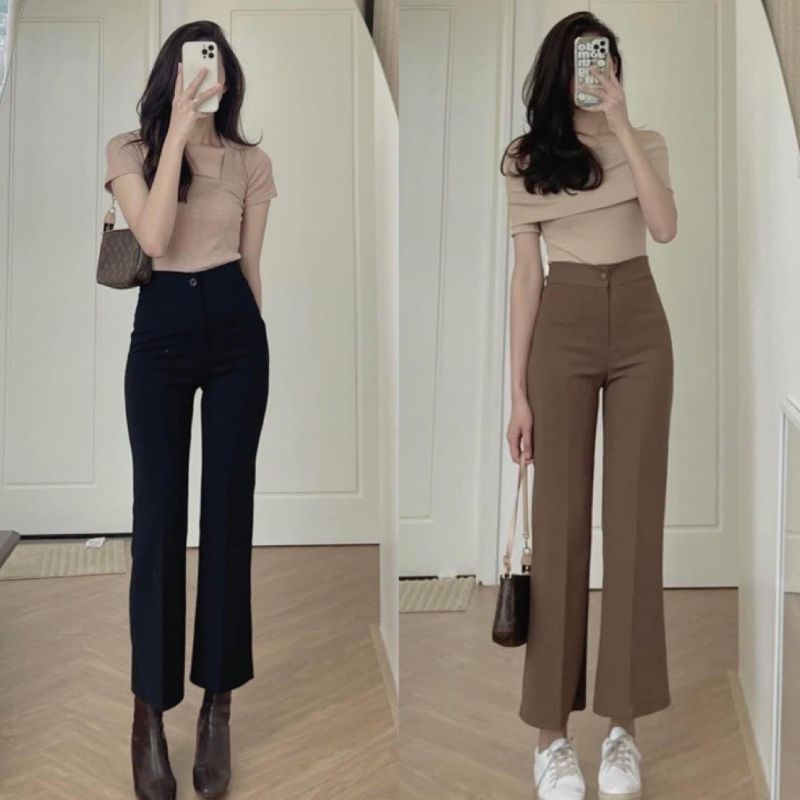Quần tây ống suông nữ