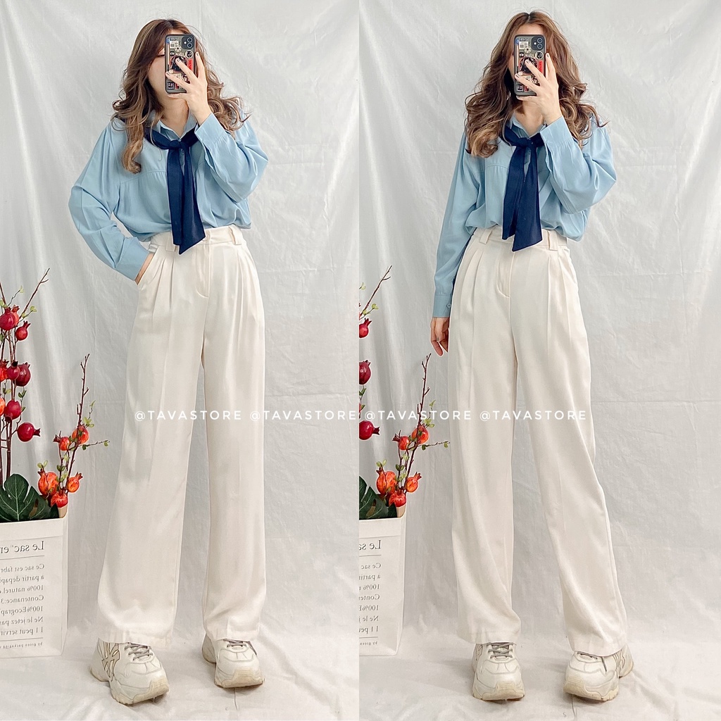 Quần suông đai to 808