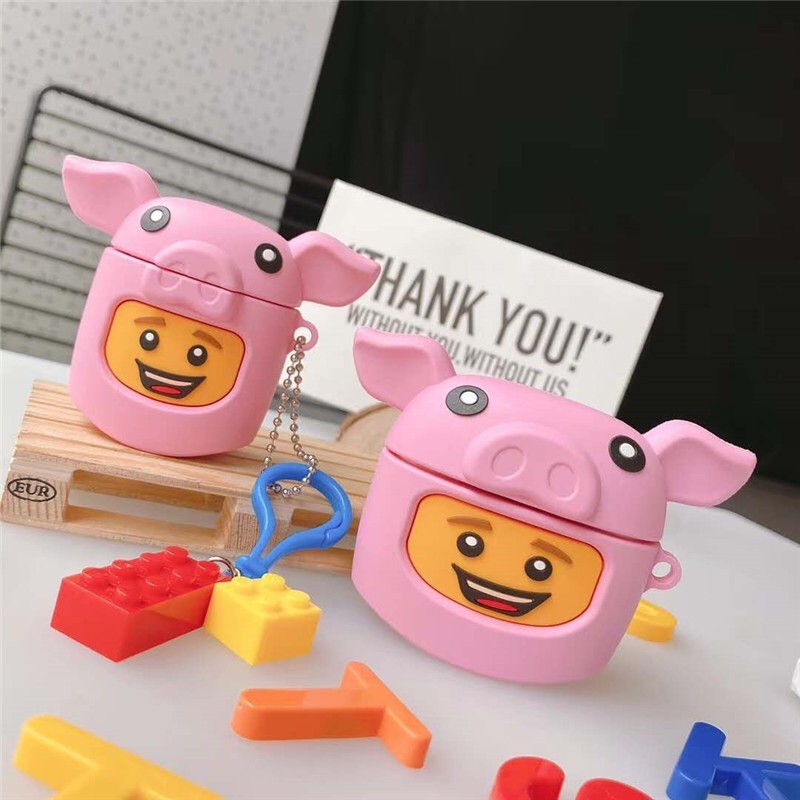 Hoạt Hình Vỏ Bảo Vệ Hộp Sạc Tai Nghe Airpods 1 / 2 / Pro Hình Lego Pikachu Xinh Xắn Ốp