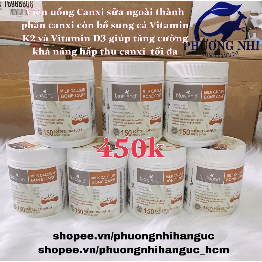 DATE 2026 - MILK CANXI BONE CARE BIO ISLAND 150 VIÊN - CANXI SỮA DẠNG VIÊN NANG