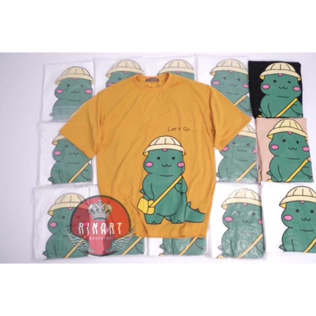 ALBUM 1257 - ÁO THUN UNISEX COTTON KHỦNG LONG ĐI HỌC CỰC CUTE